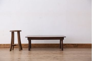 アンティーク家具　アンティーク　古い栓材の角ちゃぶ台?