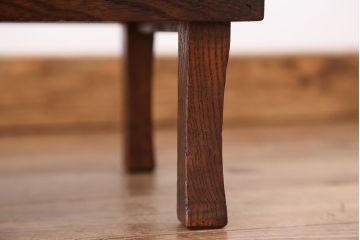 アンティーク家具　アンティーク　古い栓材の小さな丸ちゃぶ台
