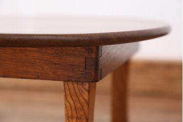 アンティーク家具　アンティーク　古い栓材の小さな丸ちゃぶ台