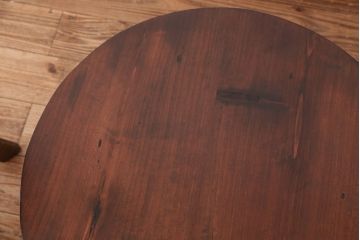 アンティーク家具　アンティーク　古い木の小さな丸ちゃぶ台?