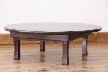 アンティーク家具　アンティーク　古い木の小さな丸ちゃぶ台?