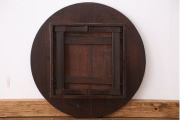 アンティーク家具　アンティーク　古い木の小さな丸ちゃぶ台?