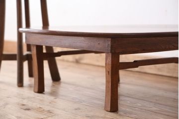 アンティーク家具　アンティーク　古い栓材の丸ちゃぶ台?