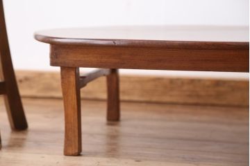 アンティーク家具　アンティーク　古い栓材の丸ちゃぶ台?