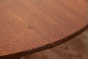 アンティーク家具　アンティーク　古い栓材の丸ちゃぶ台