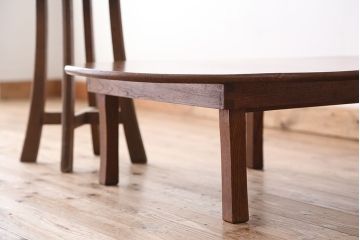アンティーク家具　アンティーク　古い栓材の丸ちゃぶ台