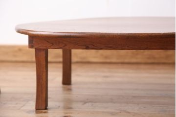 アンティーク家具　アンティーク　古い栓材の丸ちゃぶ台