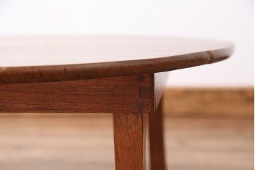 アンティーク家具　アンティーク　古い栓材の丸ちゃぶ台