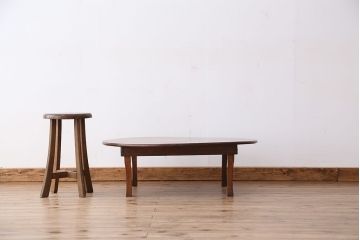 アンティーク家具　アンティーク　古い栓材!丸ちゃぶ台