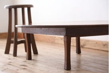 アンティーク家具　アンティーク　古い栓材!丸ちゃぶ台