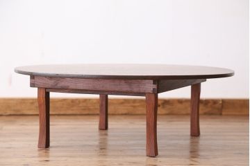 アンティーク家具　アンティーク　古い栓材の丸ちゃぶ台?