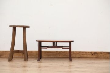 アンティーク家具　古民具・骨董　古い欅材の小さなテーブル(机)