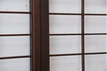 アンティーク　美しいガラス格子戸　4枚セット(ガラス戸/引き戸)