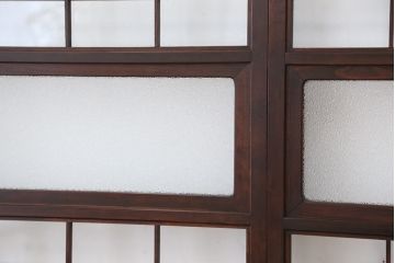 アンティーク　美しいガラス格子戸　4枚セット(ガラス戸/引き戸)