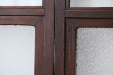 アンティーク　美しいガラス格子戸　4枚セット(ガラス戸/引き戸)