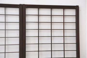 アンティーク　美しいガラス格子戸　4枚セット(ガラス戸/引き戸)