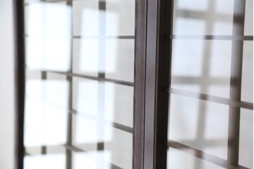 アンティーク　美しいガラス格子戸　4枚セット(ガラス戸/引き戸)