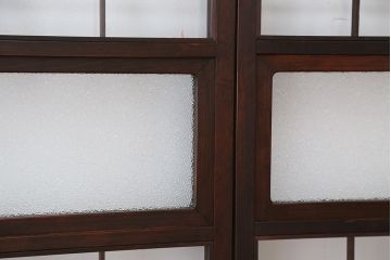 アンティーク　美しいガラス格子戸　4枚セット(ガラス戸/引き戸)