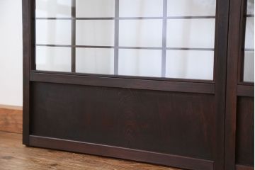 アンティーク　美しいガラス格子戸　4枚セット(ガラス戸/引き戸)