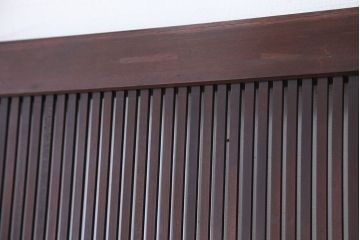 古民具・骨董　上質で繊細なダイヤガラス入り裏ガラス格子戸3枚セット