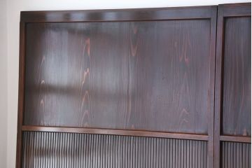 アンティーク　味わい深い幅広格子帯戸4枚セット(1)