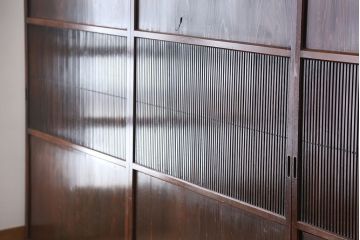 アンティーク　味わい深い幅広格子帯戸4枚セット(1)