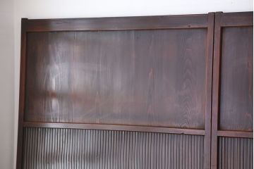 アンティーク　味わい深い幅広格子帯戸4枚セット(2)