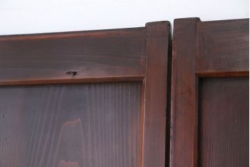 アンティーク　味わい深い幅広格子帯戸4枚セット(2)