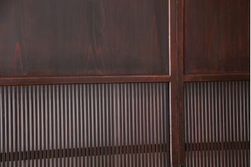 アンティーク　味わい深い幅広格子帯戸4枚セット(2)
