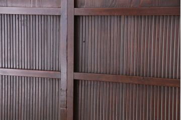 アンティーク　味わい深い幅広格子帯戸4枚セット(2)
