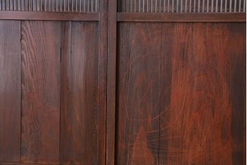 アンティーク　味わい深い幅広格子帯戸4枚セット(2)