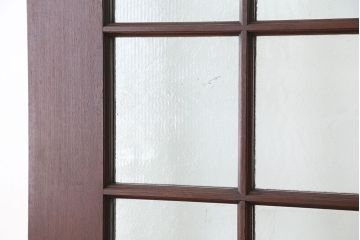大正ロマン チーク材 国産 重厚で上質な両開きドア1対(扉)