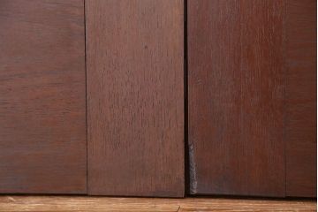 大正ロマン チーク材 国産 重厚で上質な両開きドア1対(扉)