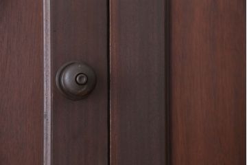アンティーク 古い洋館の上質なモールガラス両開きドア1対(扉)