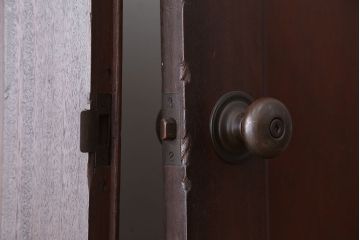アンティーク 古い洋館の上質なモールガラス両開きドア1対(扉)
