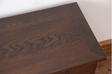 アンティーク家具　アンティーク　古いナラ材の上質なキッチンキャビネット(収納棚、食器棚)