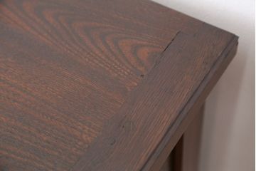 アンティーク家具　アンティーク　古いナラ材の上質なキッチンキャビネット(収納棚、食器棚)