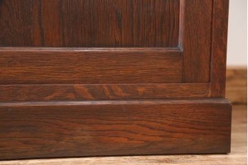 アンティーク家具　アンティーク　古いナラ材の上質なキッチンキャビネット(収納棚、食器棚)