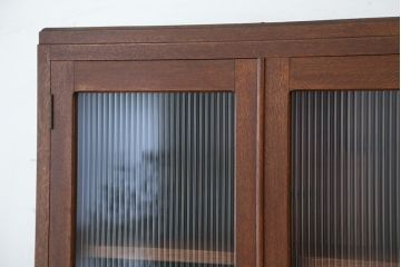 アンティーク家具　アンティーク　背の高い上質なモールガラス本箱