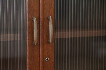 アンティーク家具　アンティーク　背の高い上質なモールガラス本箱