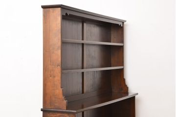 中古 松本民芸家具 二段重ね大型飾り棚(本棚・陳列棚)