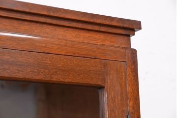 レトロ家具　昭和レトロ　古い木の二段重ね縦型本箱(収納棚/ブックケース)