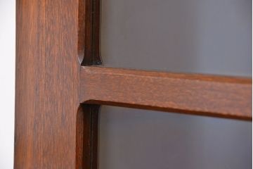 レトロ家具　昭和レトロ　古い木の二段重ね縦型本箱(収納棚/ブックケース)