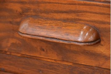 レトロ家具　昭和レトロ　古い木の二段重ね縦型本箱(収納棚/ブックケース)