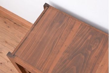 レトロ家具　アンティーク しっかりとした作りのレトロなローボード(ガラス引き戸収納棚、水屋箪笥、テレビ台、キャビネット、収納棚)