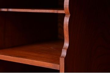 アンティーク家具　アンティーク　総欅材!希少!特注品!　シャッター扉付き戸棚(収納棚、蛇腹)