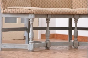 アンティーク家具　アンティーク　フランス製　カントリー調　素敵なデザインのコーナーソファ(ダイニングチェア/椅子)