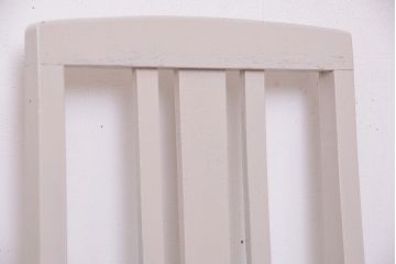 アンティーク家具　アンティークペイント　シンプルなダイニングチェア2脚セット(1)