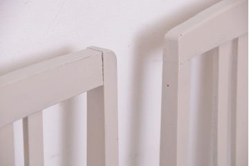 アンティーク家具　アンティークペイント　シンプルなダイニングチェア2脚セット(1)