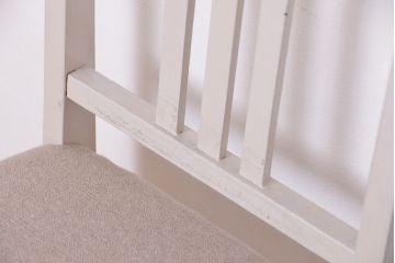 アンティーク家具　アンティークペイント　シンプルなダイニングチェア2脚セット(1)
